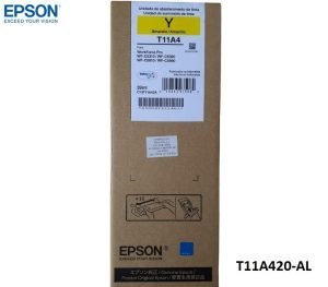 Bolsa De Tinta Epson T11A420-AL 39ml Color Amarillo, Para Impresora Multifuncional Epson WorkForce Pro WF-C5310 / WF-C5390 / WF-C5810 / WF-C5890, 5,000 Páginas.