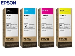 Tinta Epson T49M Color Negro, Cyan, Magenta, Amarillo, T49M120, T49M220, T49M320, T49M420, Para Impresora De Sublimacion Epson SureColor F170, F570 y F571.