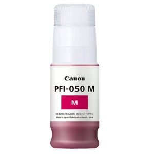 Botella De Tinta Canon PFI-050 M Color Magenta, Compatibilidad Impresora de Gran Formato Canon imagePROGRAF TC-20 / TC-20M, Capacidad 70ml, Producto Original.