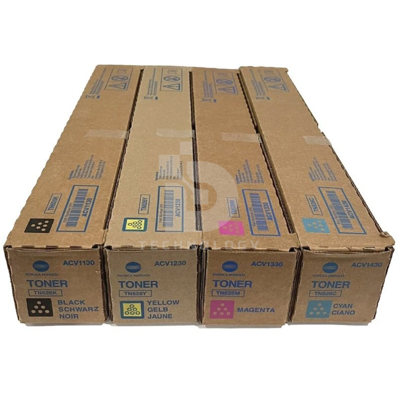 Toner Konica Minolta TN626 Bizhub C450i C550i C650i CMYK Juego Completo