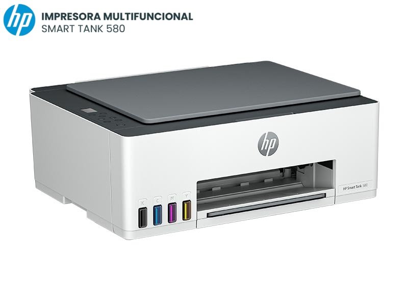 Impresora HP Smart Tank 580 1F3Y2A, Multifuncional, Inalambrica, Wifi,  Bluetooth