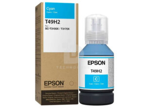 Botella De Tinta Epson T49H200 Color Cian 140ml, Para Impresoras e Plotter Epson SureColor SC-T3100x, SC-T3170x, Rendimiento 6,000 Páginas.