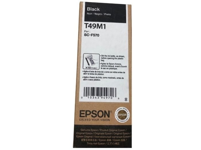Botella De Tinta Epson T49M120 Color Negro 140ml, Para Impresora De Sublimacion Epson SureColor F170, F570 y F571. | Envios A Lima y Provincia - Perú.