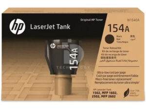 Toner Hp 154A W1540A Negro, Para Impresora Hp LaserJet Tank 1502 / 1504 / MFP 1602 /1604 / 2502 / 2504 / 2506 / MFP 2602 / 2603 / 2604, 2,500 Páginas.