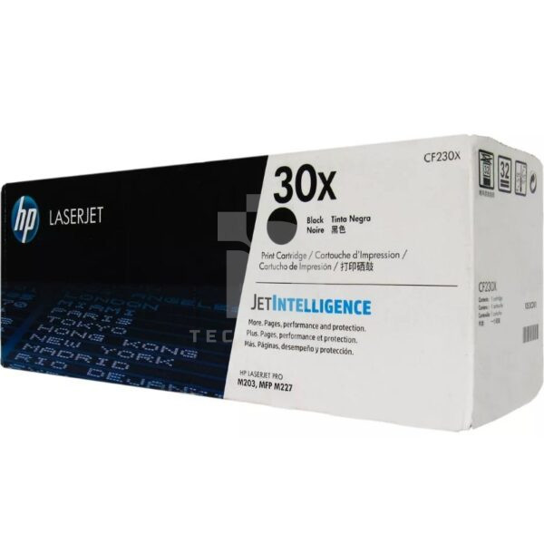Toner Hp 30X CF230X Color Negro, Para Impresoras Hp LaserJet Pro M203dw / M203dn / M227fdw / MFP M227sdn / M227fdn, Rendimiento 3.500 Páginas.