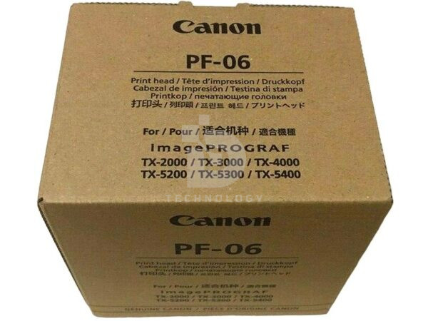 Cabezal Canon PF-06, Para Impresora Plotter Canon imagePROGRAF TM-200 TM-205 TM-205 TM-300 TM-305 | IPF TX-2000, TX-3000, TX-4000, TX-5200, TX-5300, TX-5400.