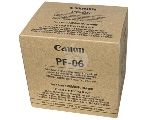 Cabezal Canon PF-06, Para Impresora Plotter Canon imagePROGRAF TM-200 TM-205 TM-205 TM-300 TM-305 | IPF TX-2000, TX-3000, TX-4000, TX-5200, TX-5300, TX-5400.