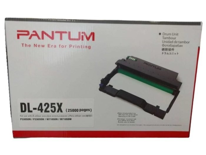 Tambor Drum Pantum DL-425X Drum Imaging Unit, Para Impresoras Pantum P3305 / P3305DN / P3305DW / M7105 / M7105DN / M7105DW, Rendimiento 25,000 Páginas.
