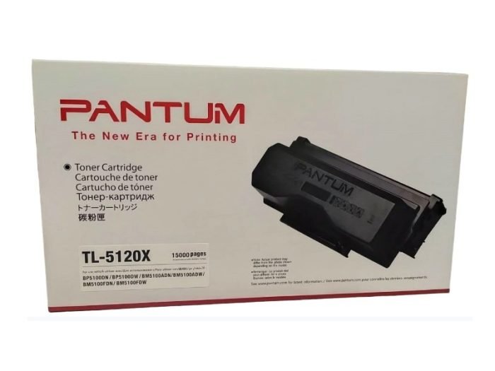 Toner Pantum TL-5120X Negro, Para Impresoras Pantum BP5100DN / BP5100DW / BM5100ADN / BM5100ADW / BM5100FDN / BM5100FDW, Rendimiento 15,000 Páginas.