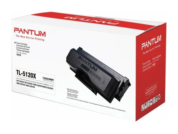 Toner Pantum TL-5120X Negro, Para Impresoras Pantum BP5100DN / BP5100DW / BM5100ADN / BM5100ADW / BM5100FDN / BM5100FDW, Rendimiento 15,000 Páginas.