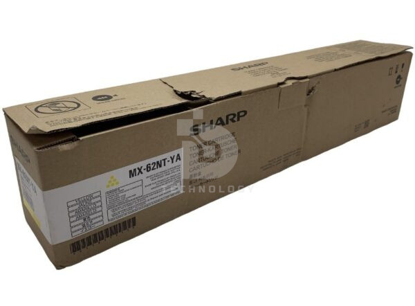 Toner Sharp MX-62NT-YA MX62NTYA Color Yellow, Para Impresora Sharp MX-6240N / MX-6500N / MX-6580N / MX-7040N / MX-7090N / MX-7500N / MX-7580N / MX-8090N.