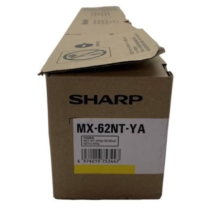 Toner Sharp MX-62NT-YA MX62NTYA Color Yellow, Para Impresora Sharp MX-6240N / MX-6500N / MX-6580N / MX-7040N / MX-7090N / MX-7500N / MX-7580N / MX-8090N.
