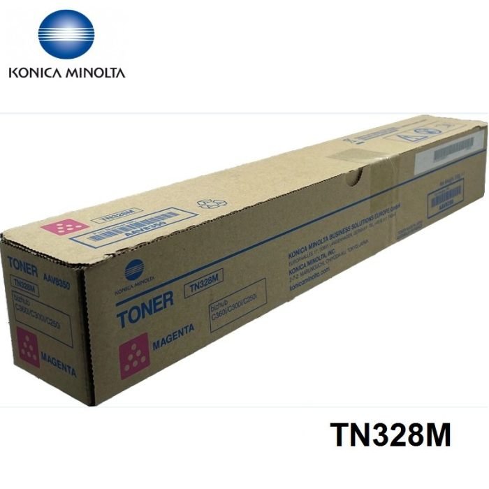 Toner Konica Minolta TN328M (AAV8390) Color Magenta, Para Impresora Fotocopiadora Konica Minolta Bizhub C250i / C300i / C360i, Rendimiento 28,000 Páginas.
