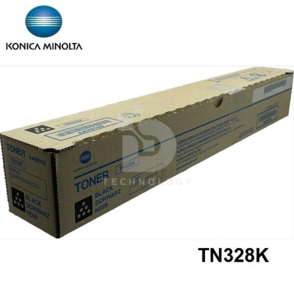 Toner Konica Minolta TN328K (AAV8190) Black, Para Impresora Maquina Fotocopiadora Konica Minolta Bizhub C250i / C300i / C360i, Rendimiento 28,000 Páginas.