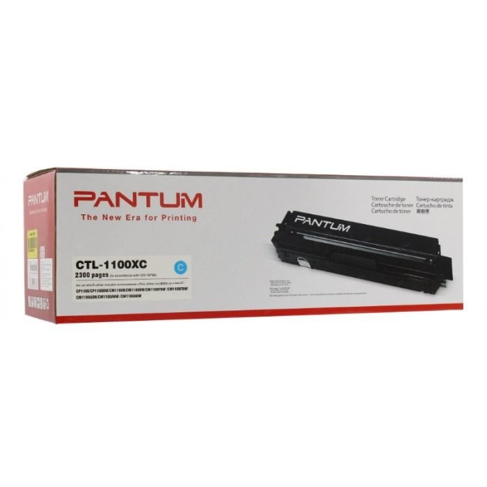 Toner Pantum CTL-1100XC Color Cyan, Para Impresora Pantum CP1100DN / CP1100DW / CM1100DW / CM1100ADN / CM1100ADW, Rendimiento 2,300 Páginas.