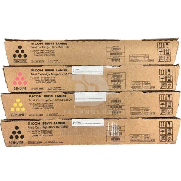 Toner Ricoh IM C3000/C3500 Color Negro Cyan Magenta Amarillo, Para Impresora e Fotocopiadora Multifuncional Ricoh Láser Color IM C3000 / IM C3500.