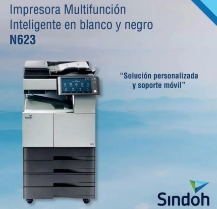 Impresora Sindoh N623 (N623HV48) Laser Wifi | Multifuncional Monocromático, Velocidad de impresión Hasta 48 ppm, Memoria 2 GB, Peso 55 Kg.